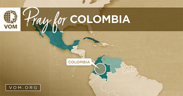 Map of Colombia's location