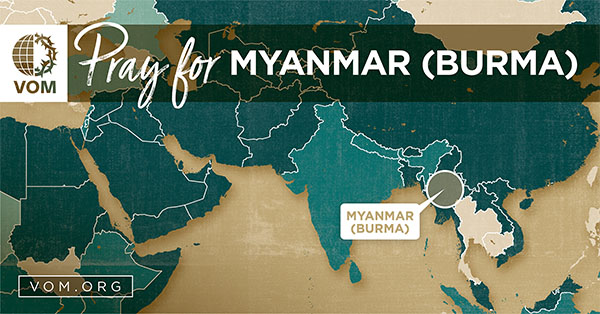 Map of Myanmar (Burma)'s location